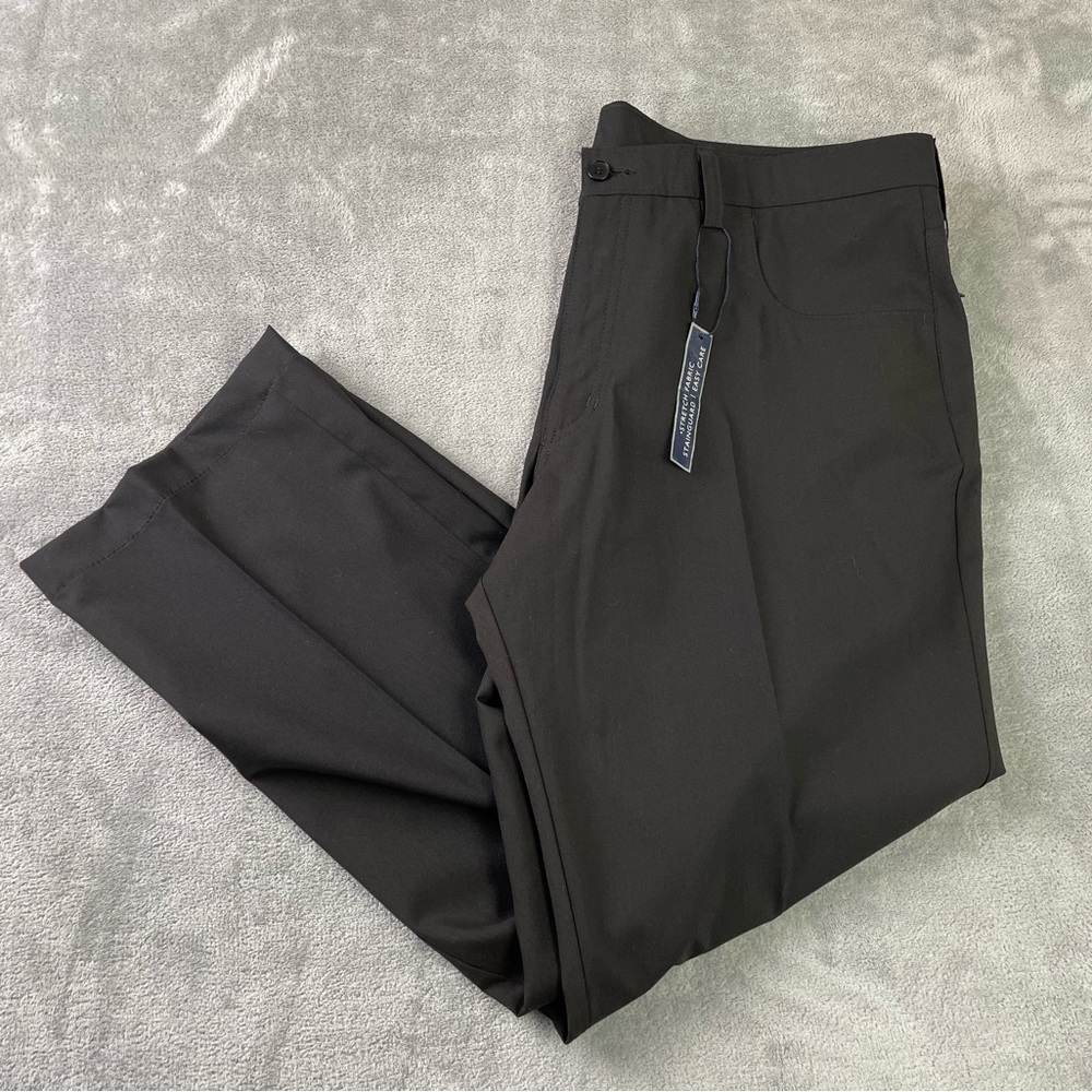 Grafton ALTERED Pants Men's 38 X 27.5 Black Polyester Rayon Spandex Short NWOT